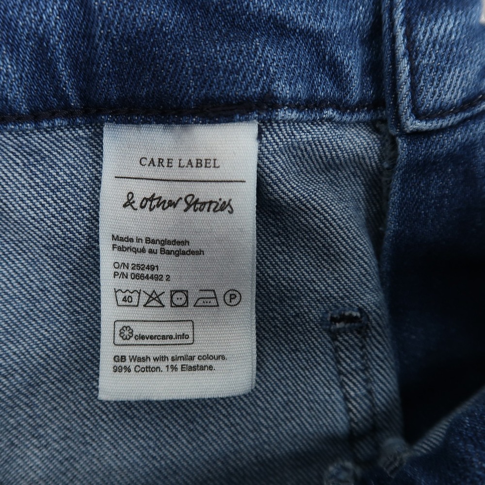& Other Stories Paris Atelier Jeans Womens 28 Blue High Rise Wide Leg Flare - Picture 8 of 8